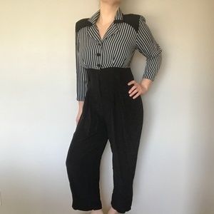 Vintage 80s Striped Jumpsuit